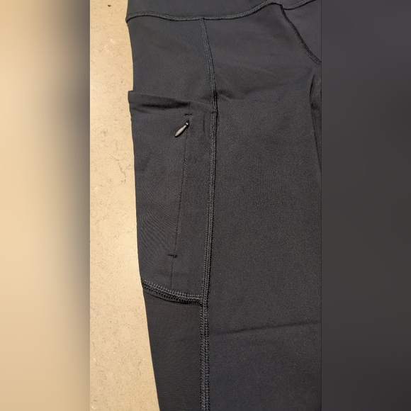 Athleta Capri Crop Leggings Stash Pockets Mesh High Rise size XS, color blue - Picture 7 of 10